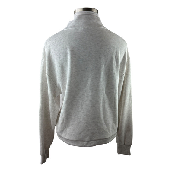 Varley Betsy Sweat Doublesoft Oversized Cowl Neck Sweatshirt Ivory Marl Medium - Picture 6 of 16